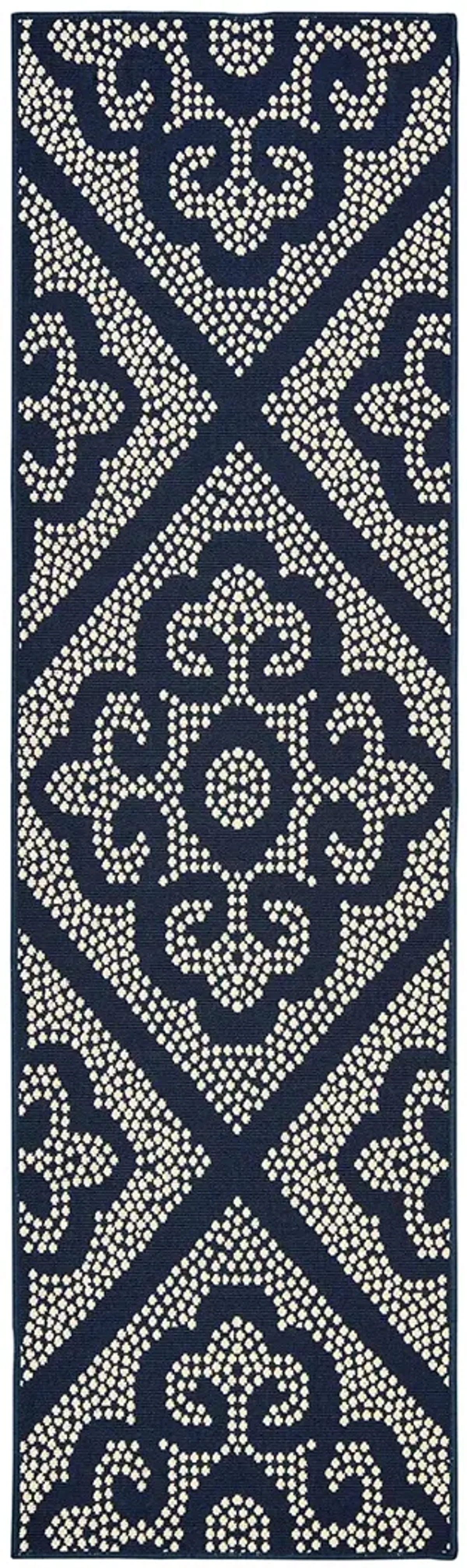 Marina 2'3" x 7'6" Navy Rug