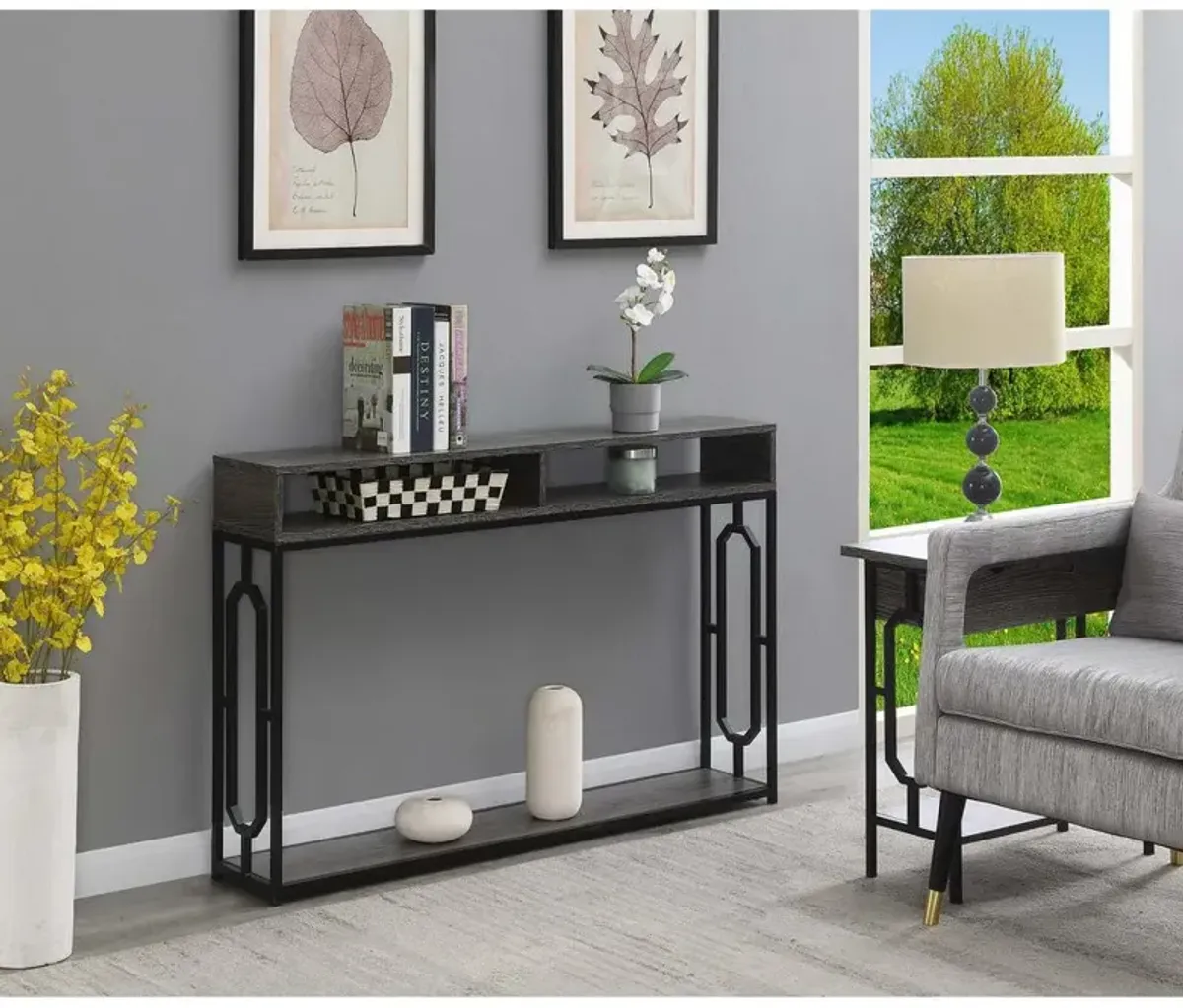 Convenience Concepts Omega Deluxe 2 Tier Console Table