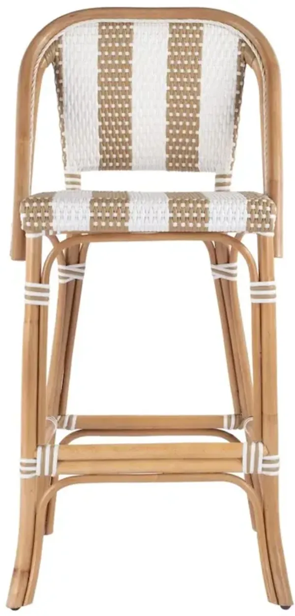 Butler Specialty Lila Rattan 28 in. Seat Height Bar Stool with Back and Footrest