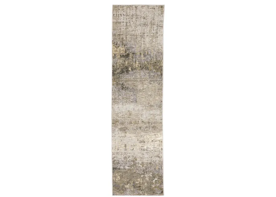 Nebulous 2'3" x 7'6" Beige Rug