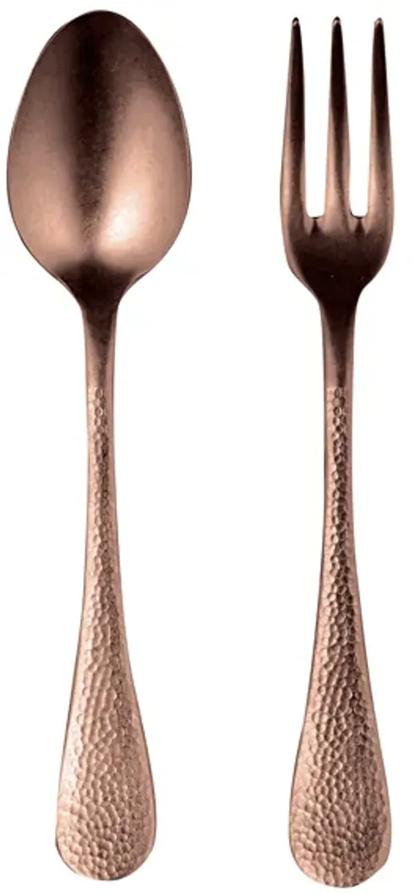 Epoque 2 Piece Serving Set in Pewter Bronze