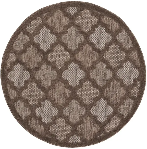 Easy Care NES01 Brown 4' x Round Rug