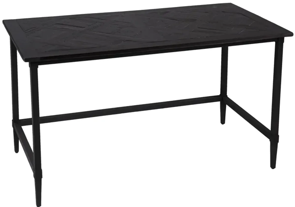 Lawrenny Reclaimed Wood Desk, Black