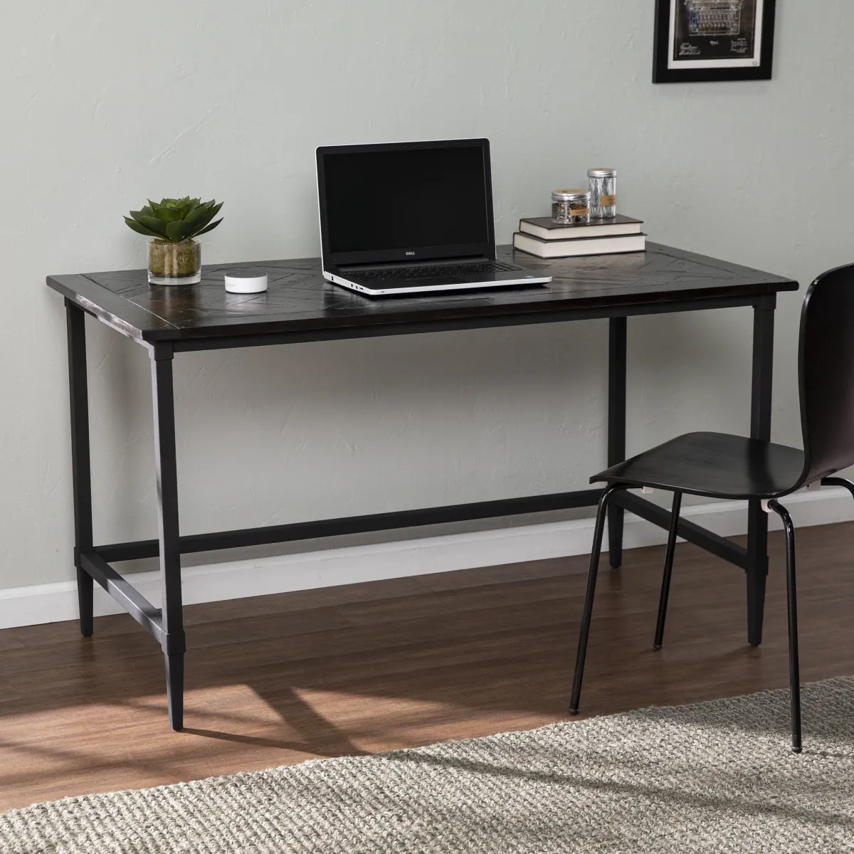 Lawrenny Reclaimed Wood Desk, Black