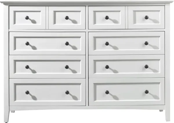 Paragon Eight Drawer Dresser in White