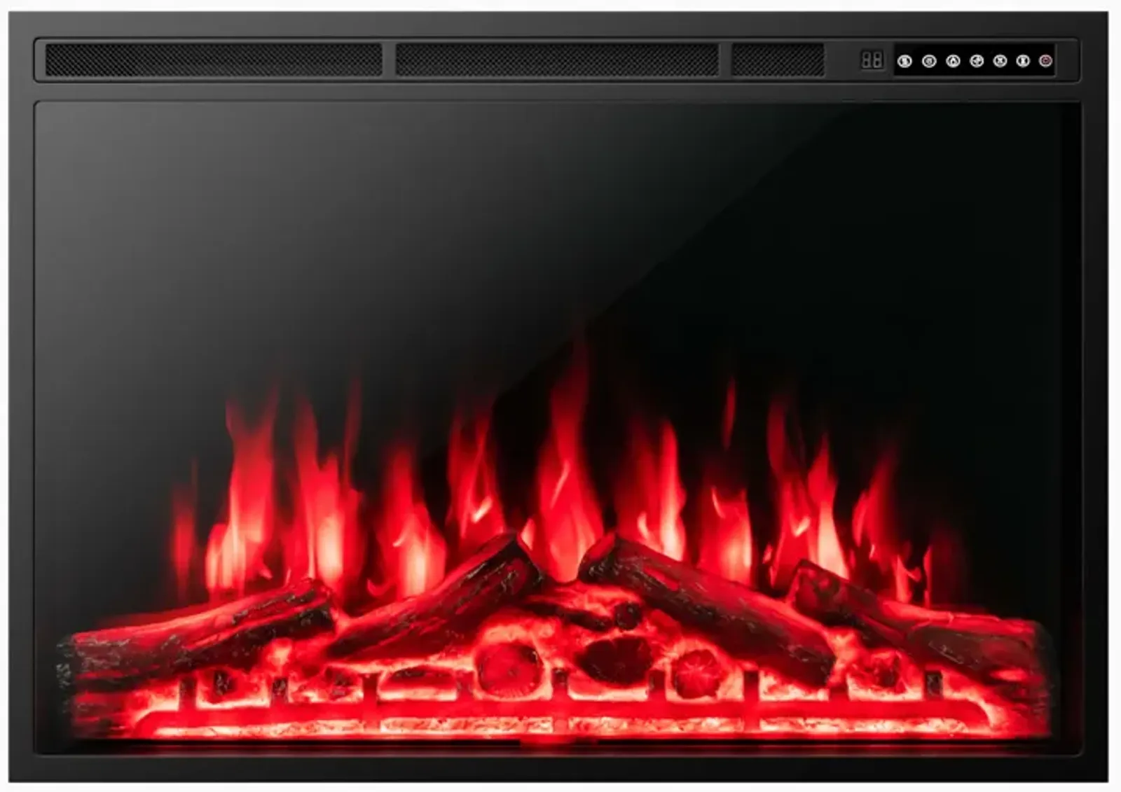 Electric Fireplace Recessed with Adjustable Flames