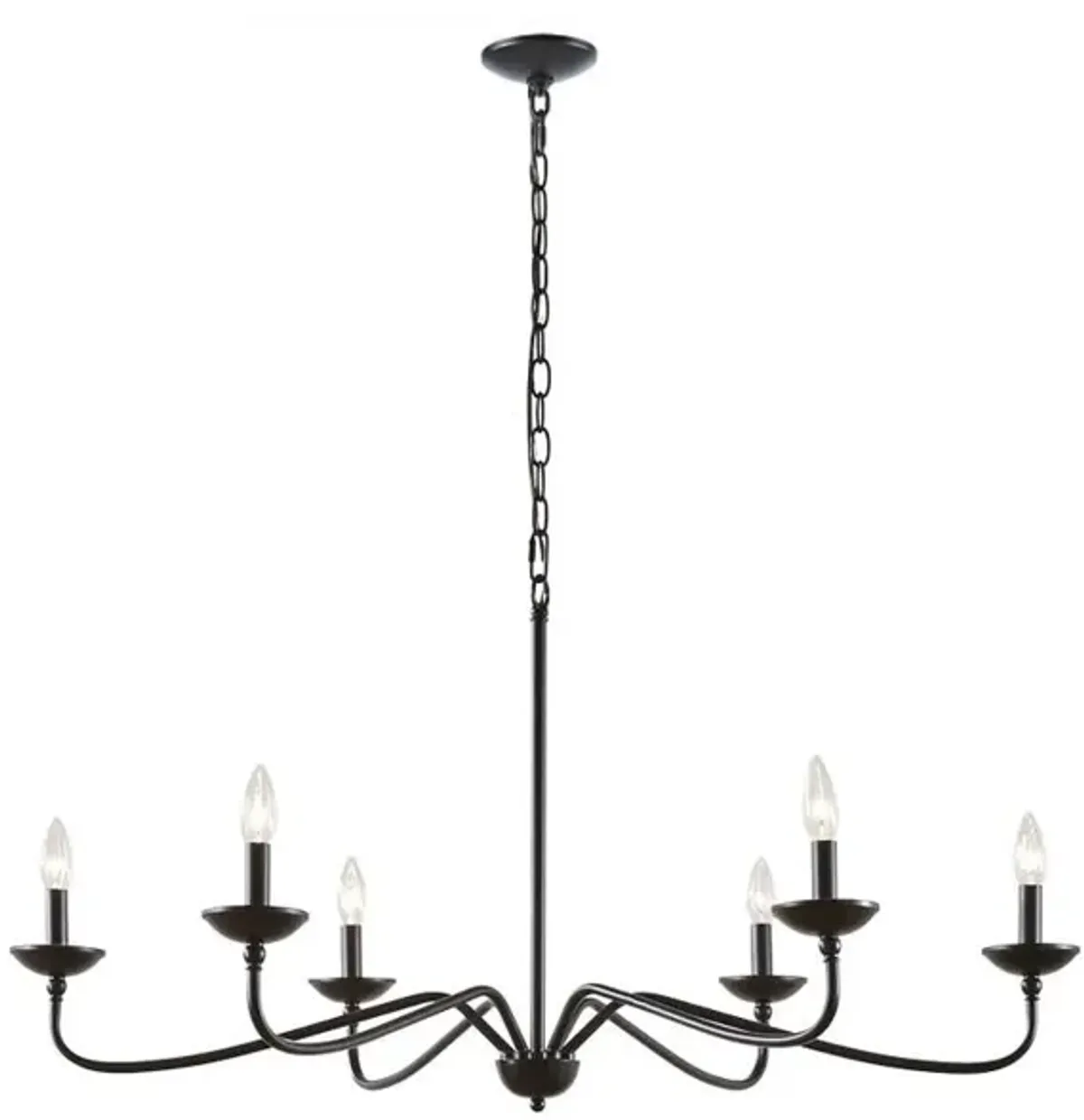 Belen Kox Matte Black Metal Chandelier, Belen Kox