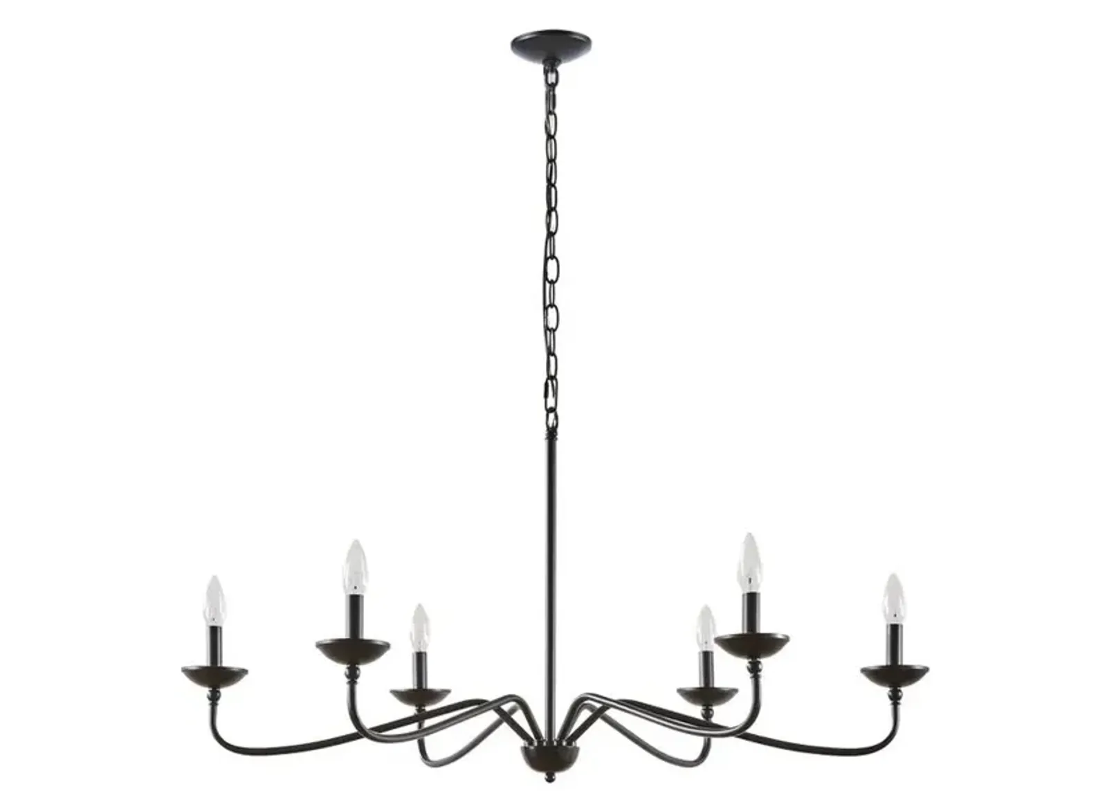 Belen Kox Matte Black Metal Chandelier, Belen Kox