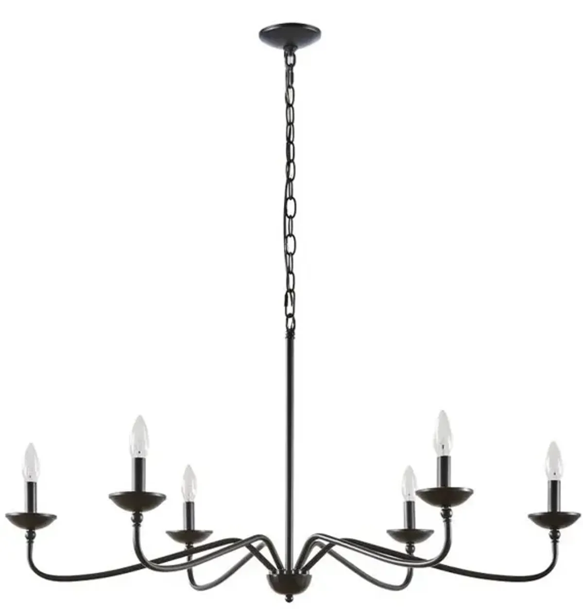 Belen Kox Matte Black Metal Chandelier, Belen Kox