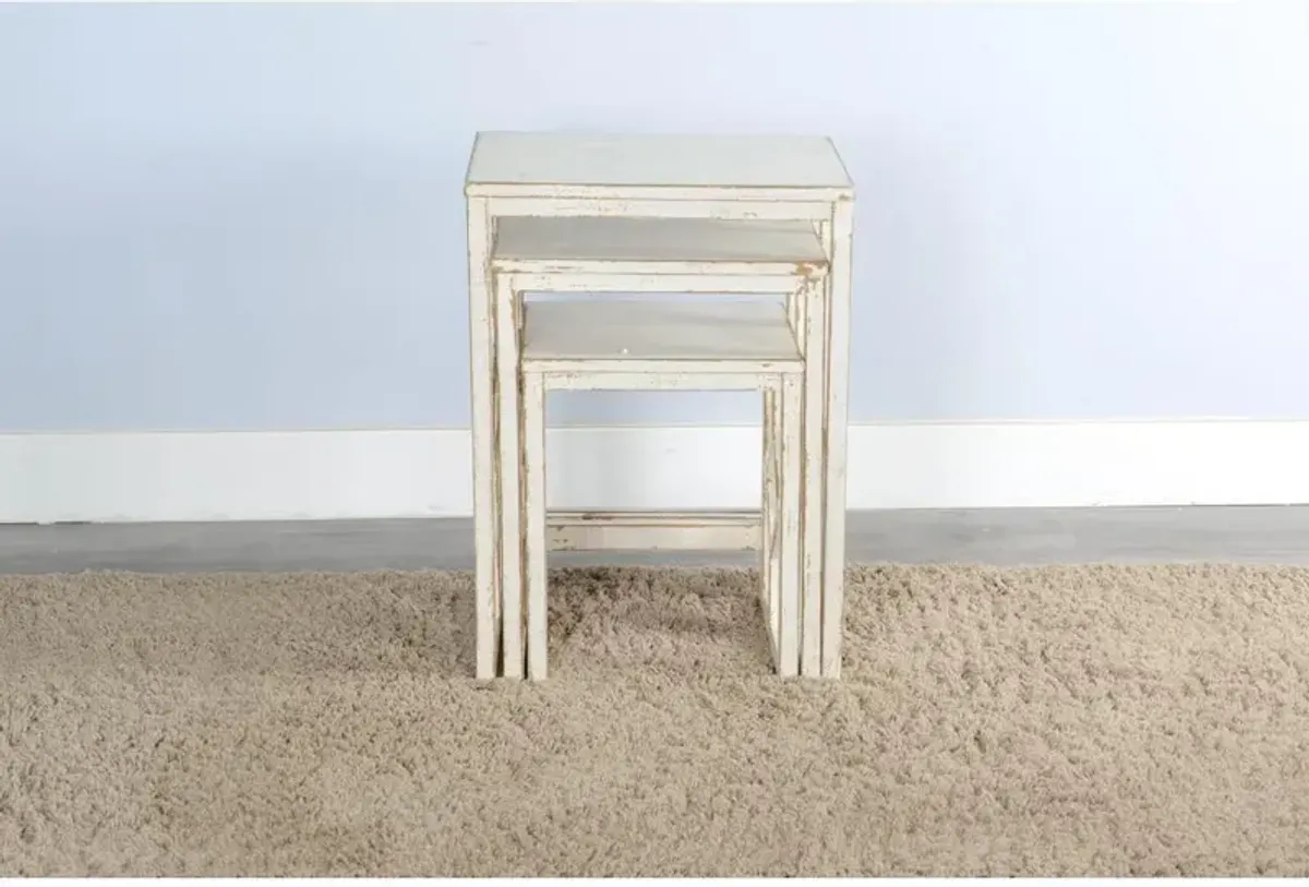 Sunny Designs White Sand Nesting Table