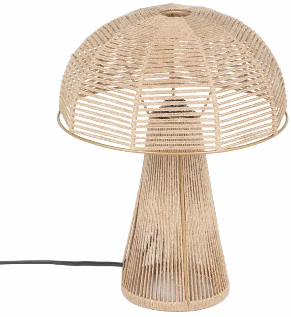 Oddy Black Jute Table Lamp