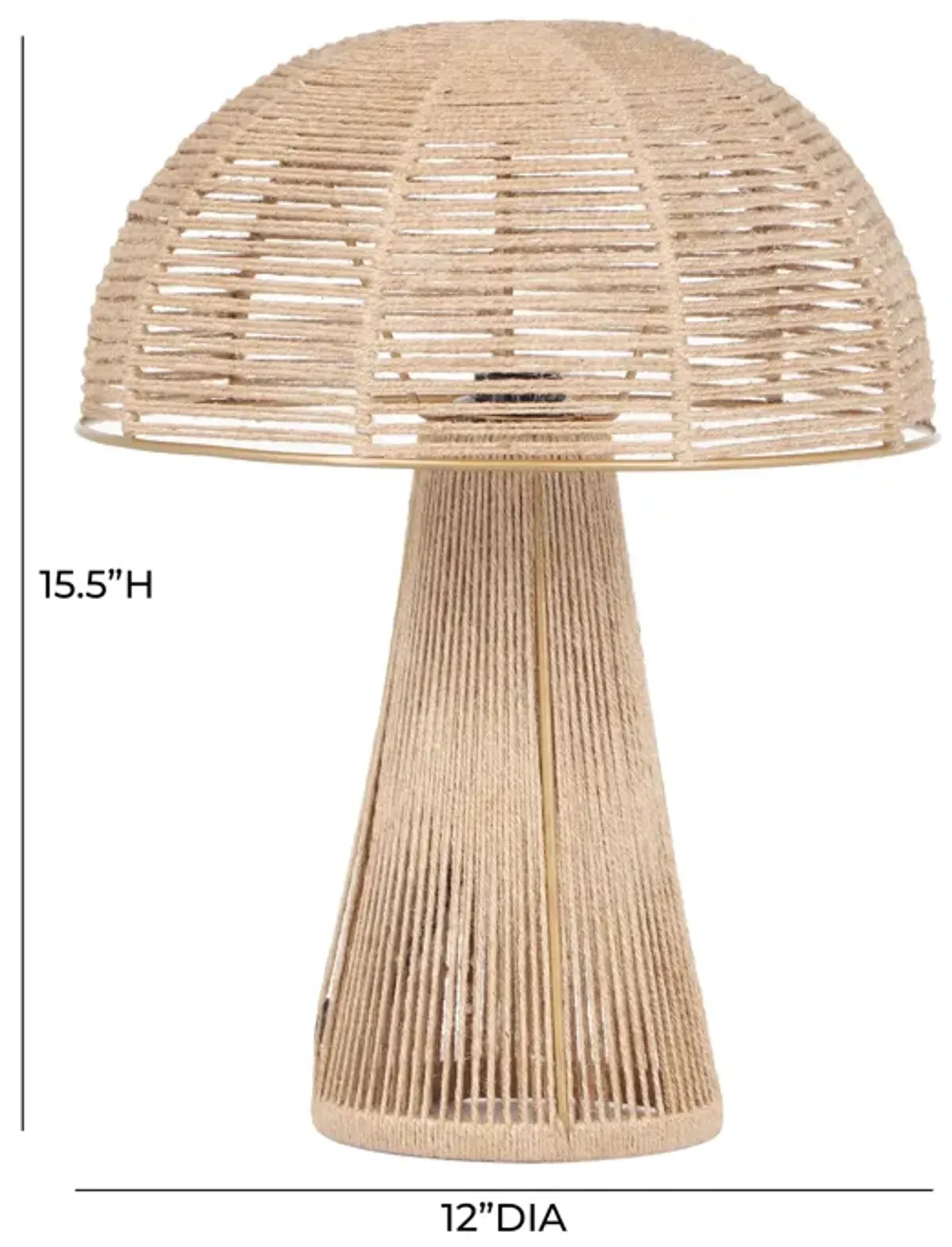 Oddy Black Jute Table Lamp