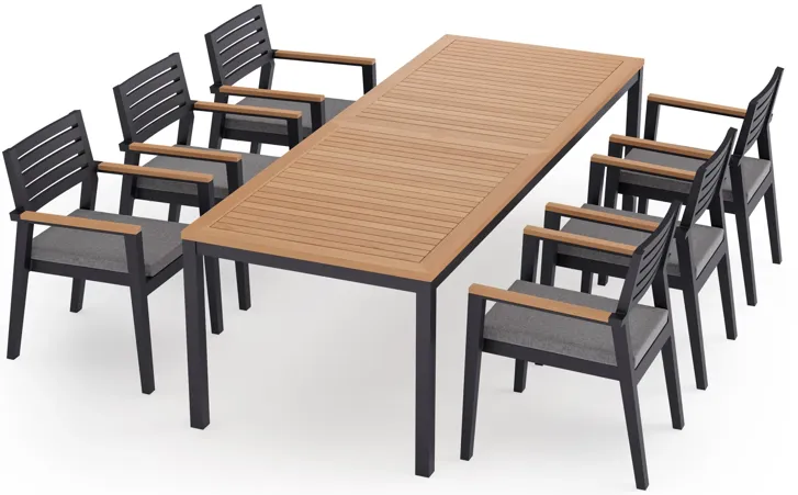 Rhodes 7 Piece Patio Dining Set with 96 in. Table