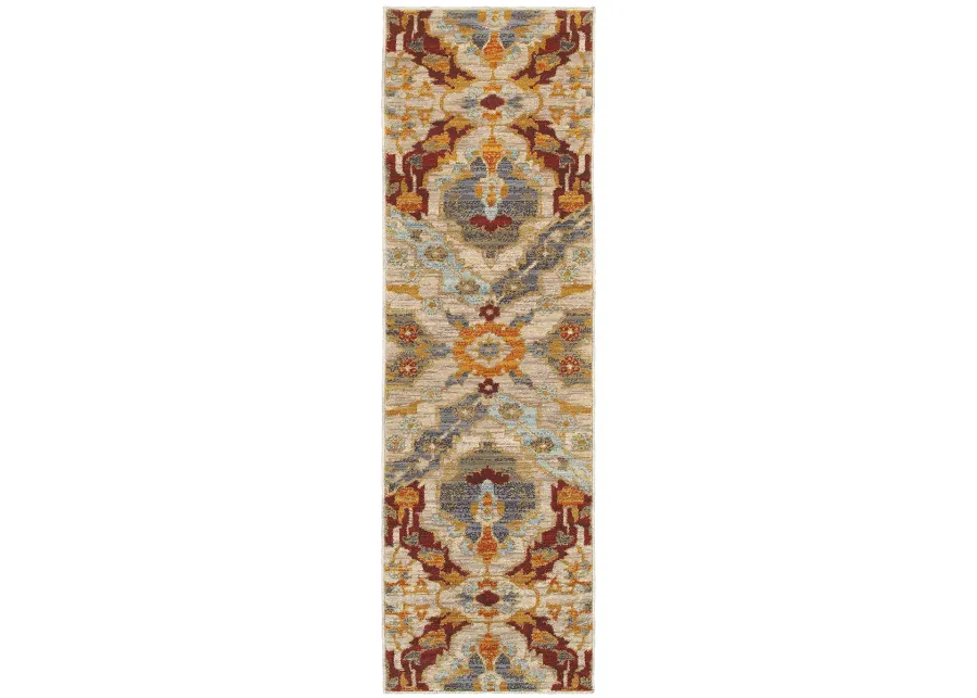 Sedona 2'3" x 7'6" Beige Rug