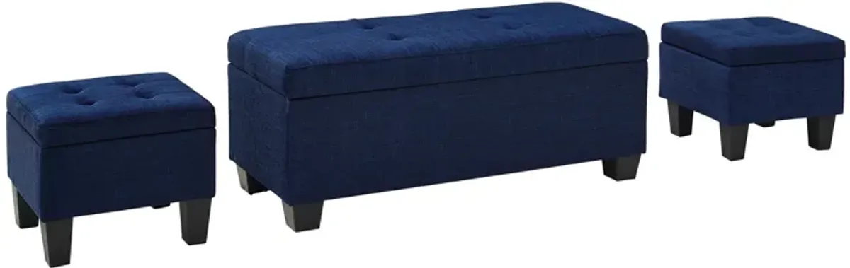 Everett 3 Piece Storage Ottoman