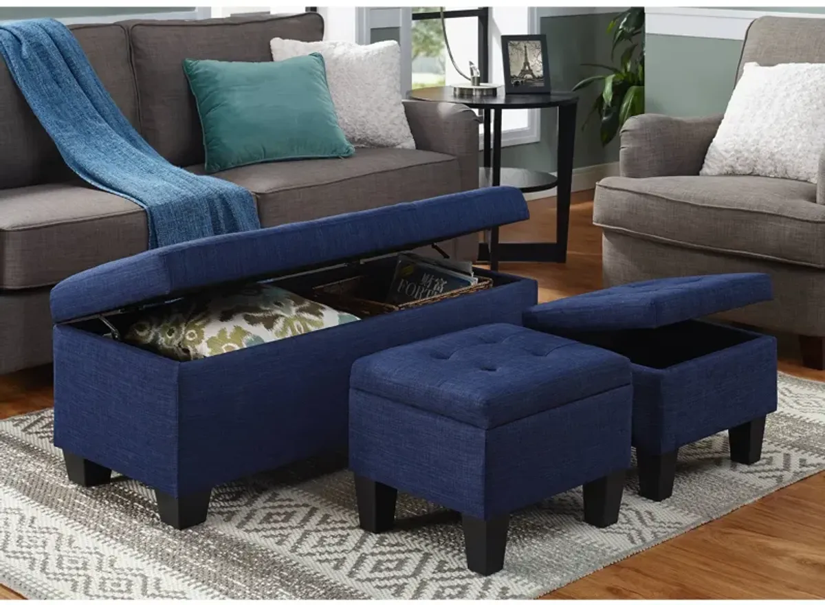 Everett 3 Piece Storage Ottoman