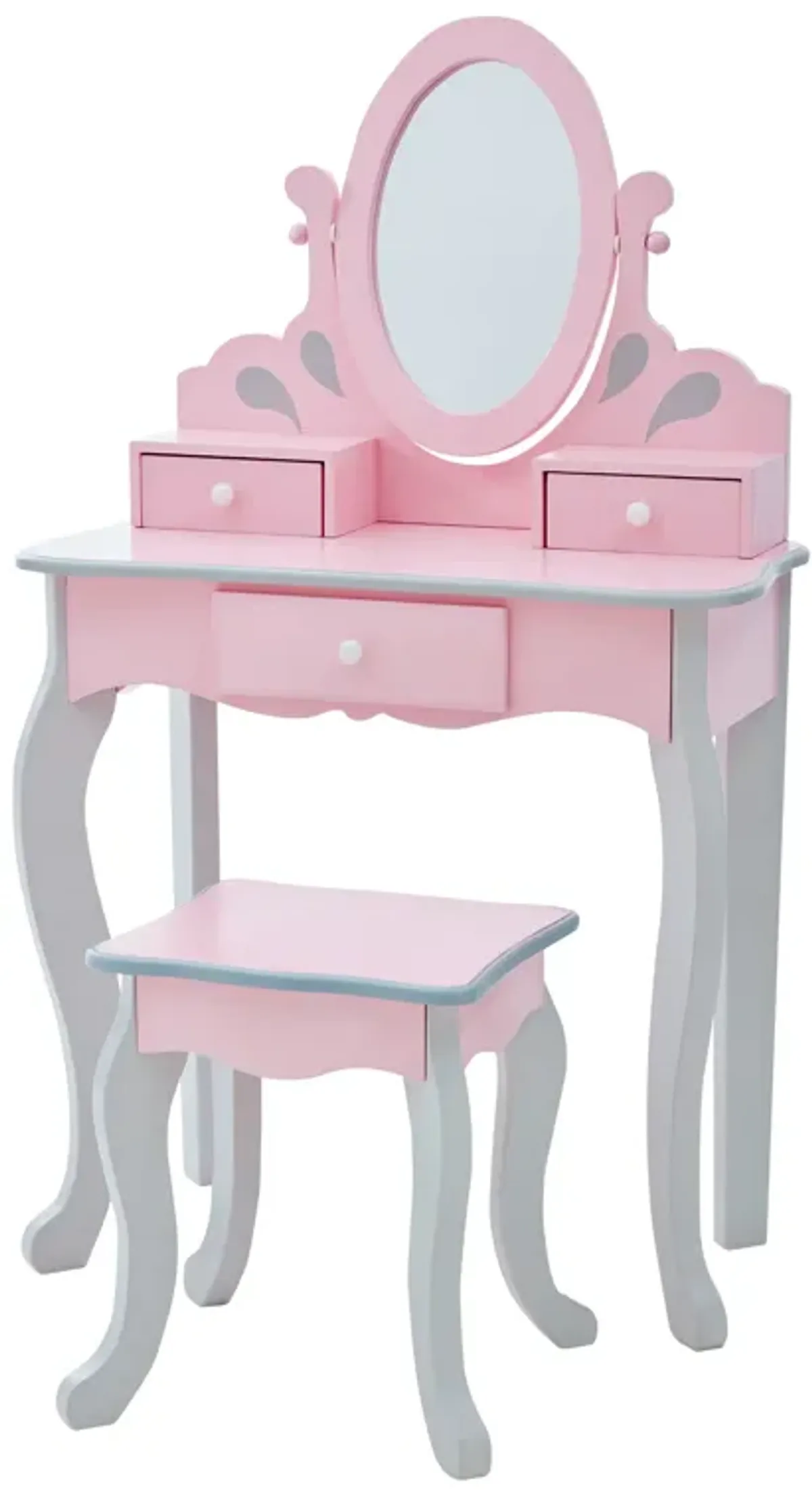 Fantasy Fields - Little Princess Rapunzel Play Vanity Set - Pink / Grey