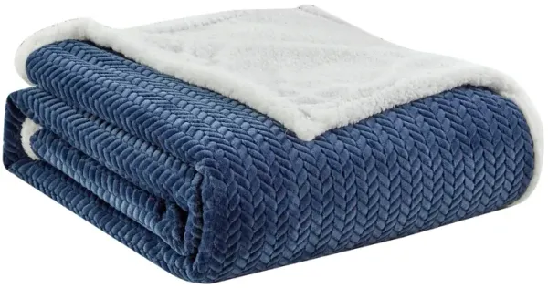Jacquard Sherpa Microplush Soft Premium Microplush, Braided Oversized All Season Blanket