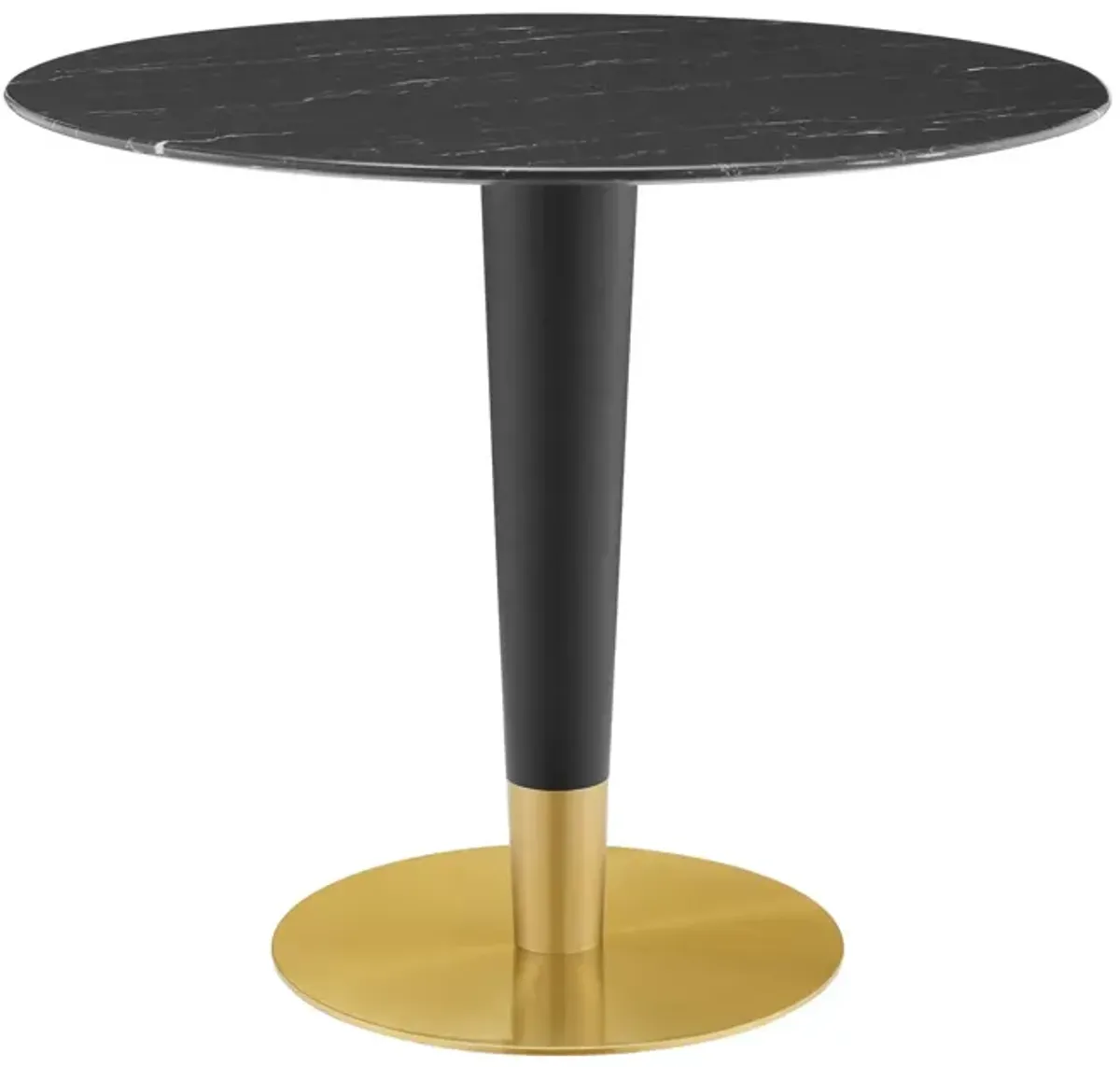 Modway - Zinque 36" Artificial Marble Dining Table Gold Black