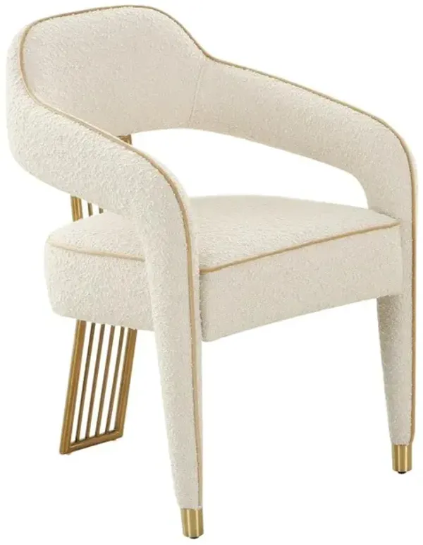 Belen Kox Cream Boucle Luxe Dining Chair, Belen Kox