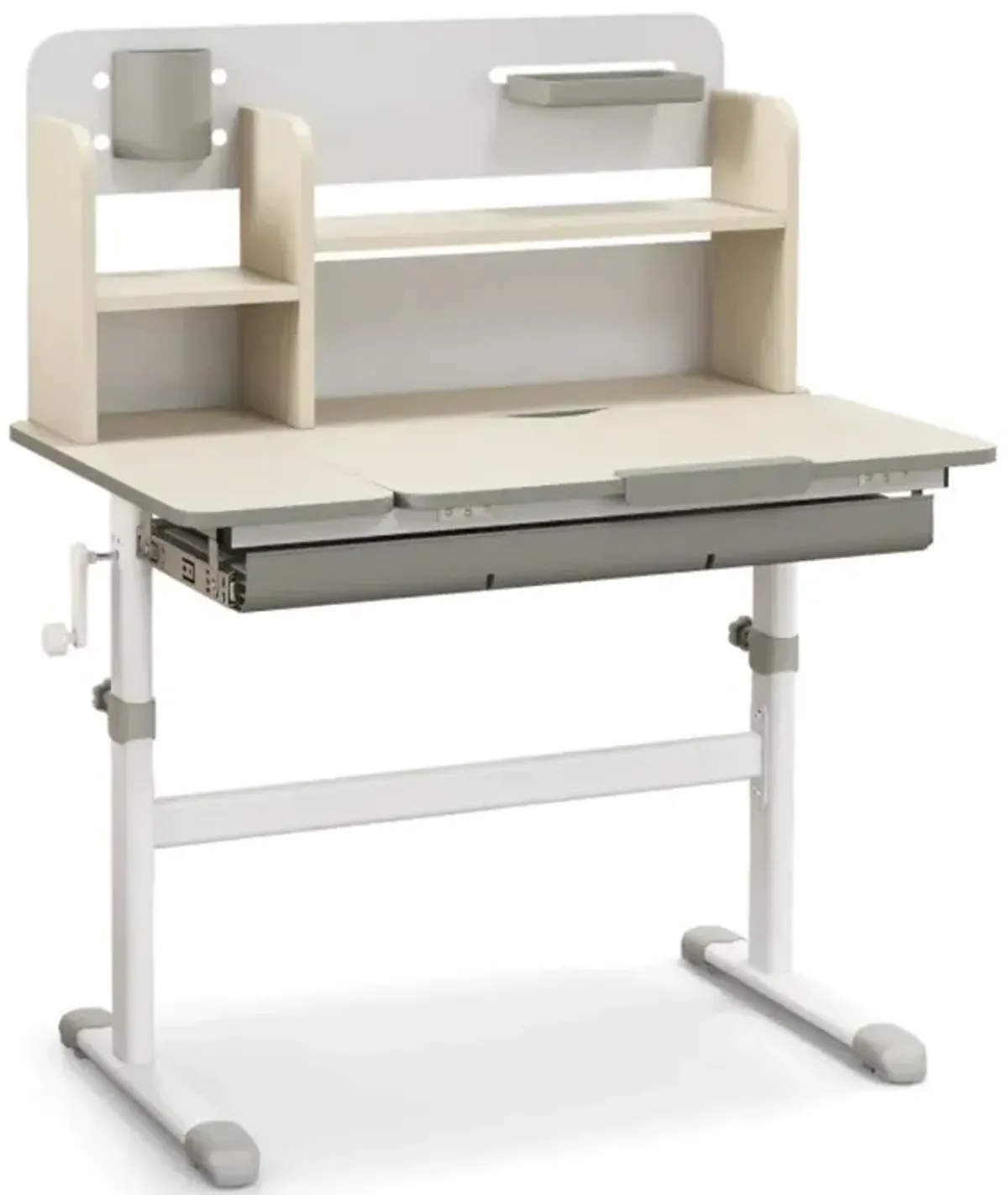 Hivvago Height Adjustable Kids Study Desk with Tilt Desktop for 3-12 Years Old