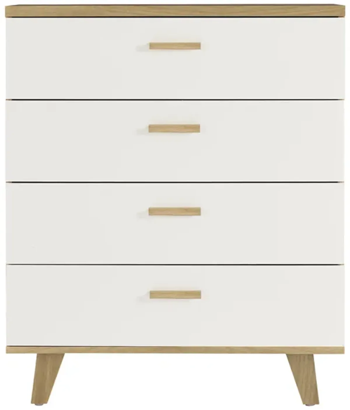 Hivvago 4 Layer Drawer Dresser Cabinet with Solid Wood Handle and Legs