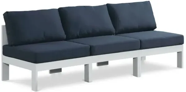 Meridian Furniture Nizuc Navy Water Resistant Fabric Outdoor Patio Modular Sofa