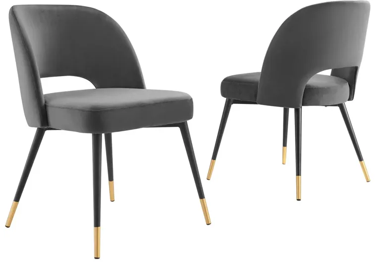 Rouse Performance Velvet Dining Side Chairs - Set of 2