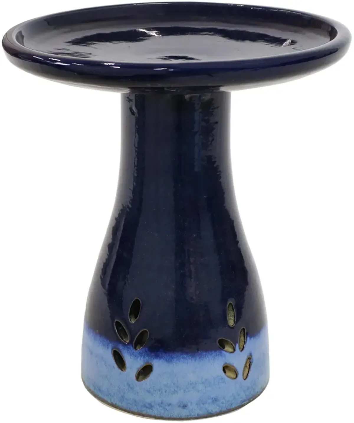 Sunnydaze Classic Outdoor Cut-Out Ceramic Bird Bath - 20.5 in