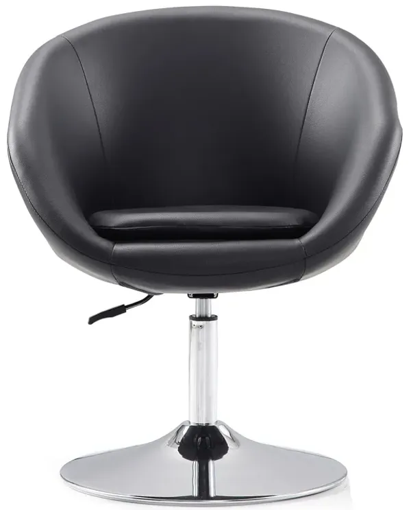 Hopper Black Swivel Accent Chair