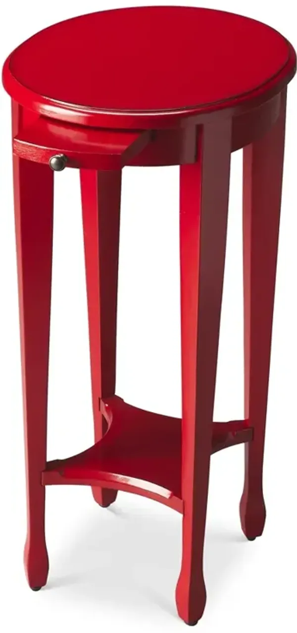 Red Round Accent Table, Belen Kox
