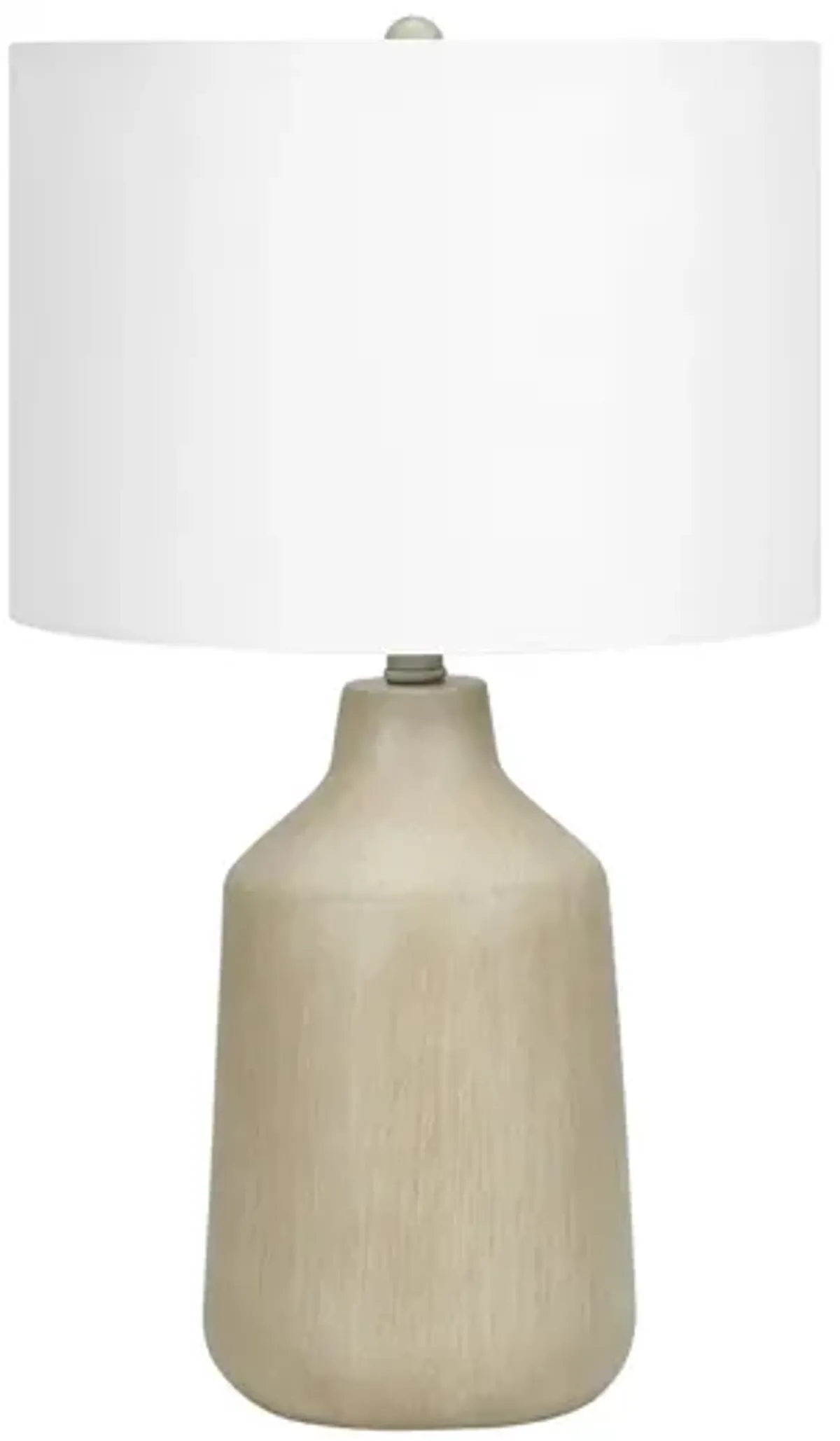 Monarch Specialties I 9701 - Lighting, 24"H, Table Lamp, Black Concrete, Grey Shade, Contemporary