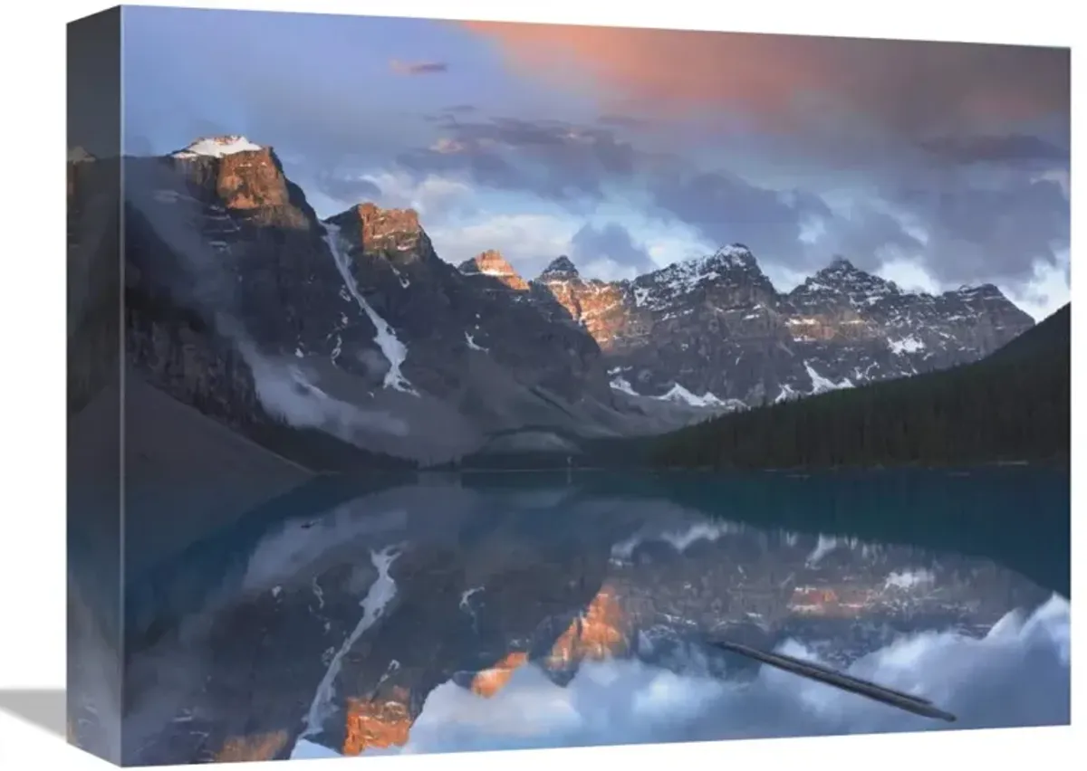 Wenkchemna Peaks reflected in Moraine Lake, Valley of Ten Peaks, Banff, Canada-Canvas Art-16x12