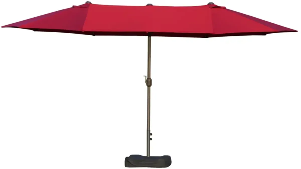 Versatile Sun Shield: 15ft Patio Umbrella with Double-Sided Shade