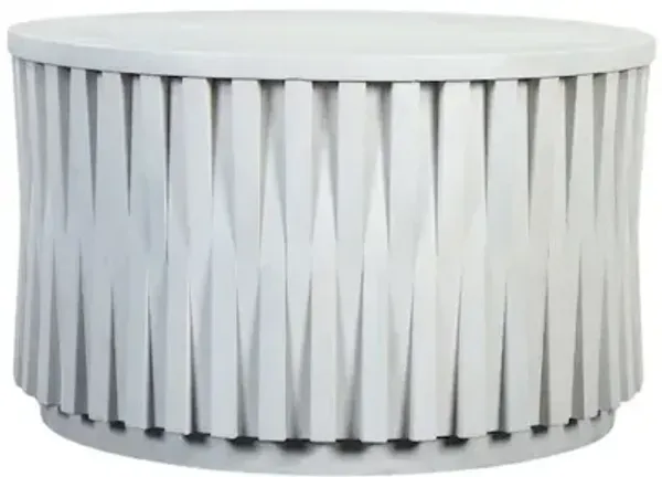 Carolina Chair & Table Hatteras Woven Coffee Table - Whitewash