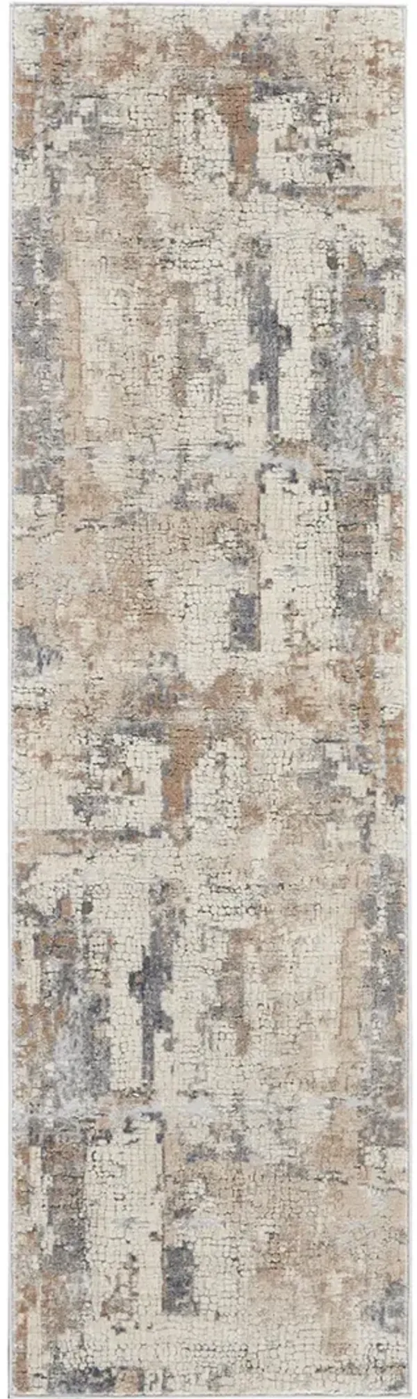 Rustic Textures RUS06 Beige/Gray 2'2" x 7'6" Rug