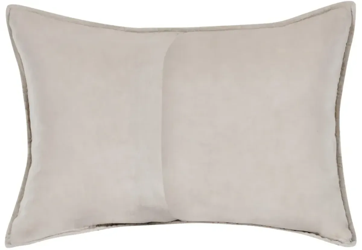 Rawi Standard Pillow Sham, 20x26 Beige Channel Stitch Ramie Cotton - Benzara