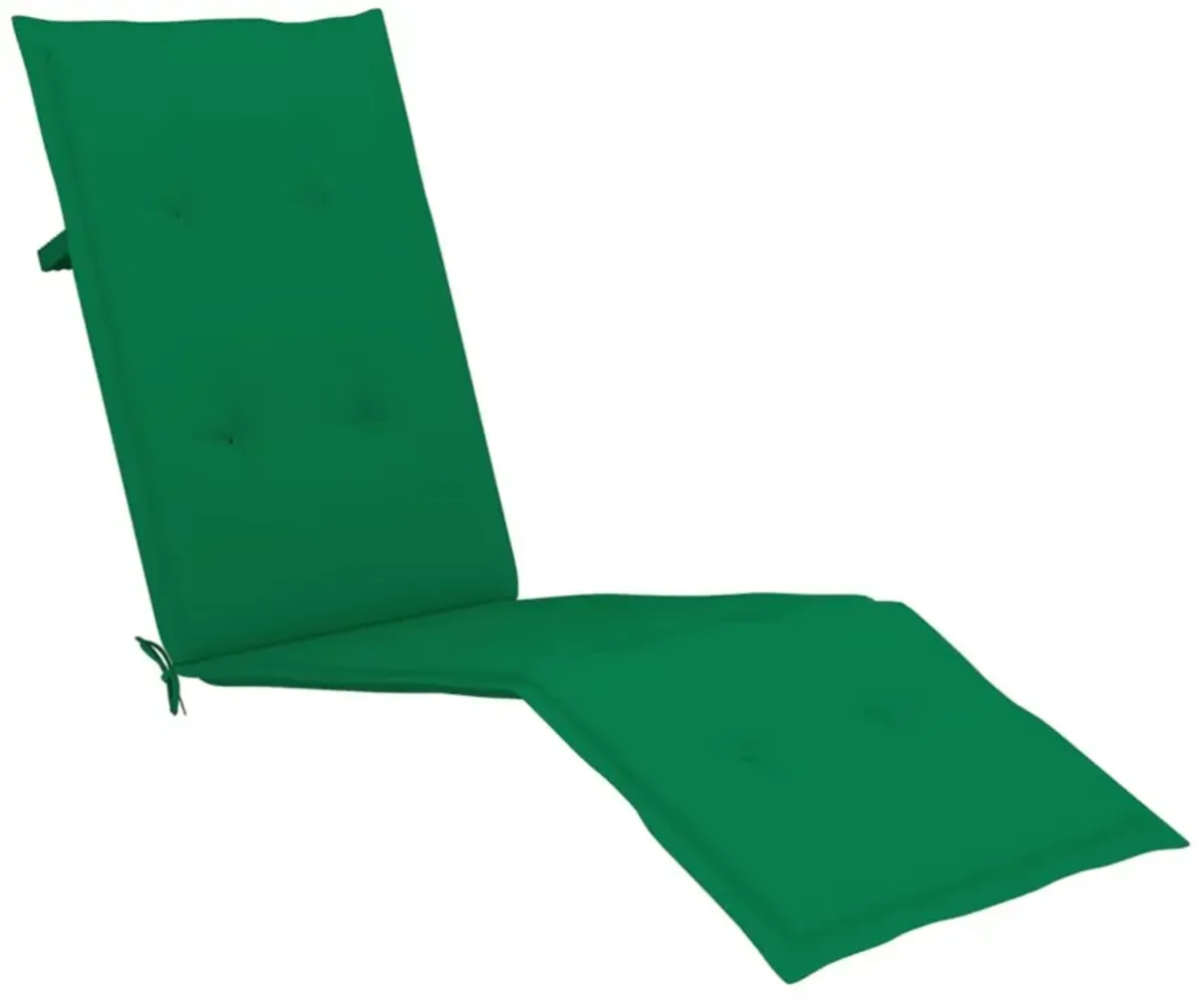 vidaXL Deck Chair Cushion Green (29.5"+41.3")x19.7"x1.6"