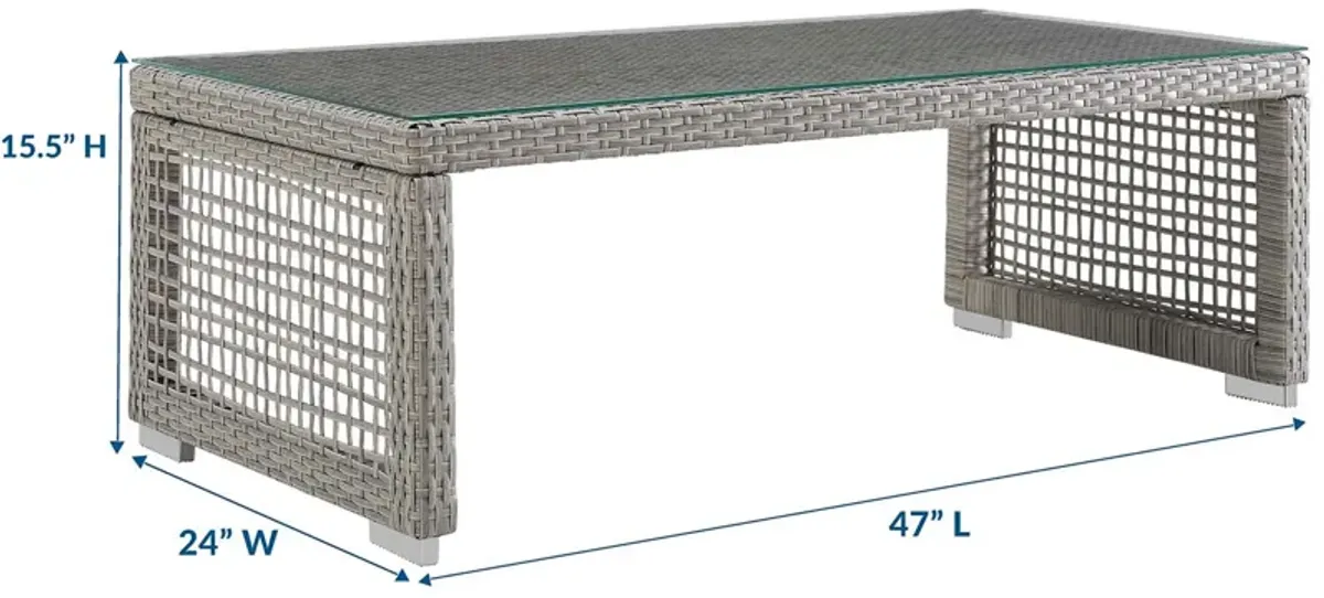 Aura Rattan Outdoor Patio Coffee Table-Benzara