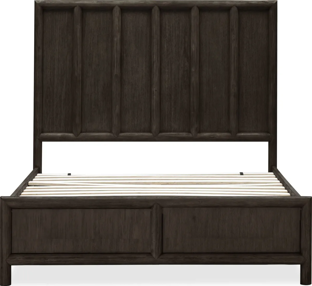 Dorsey Queen-size Wooden Panel Bed in Basalt Grey