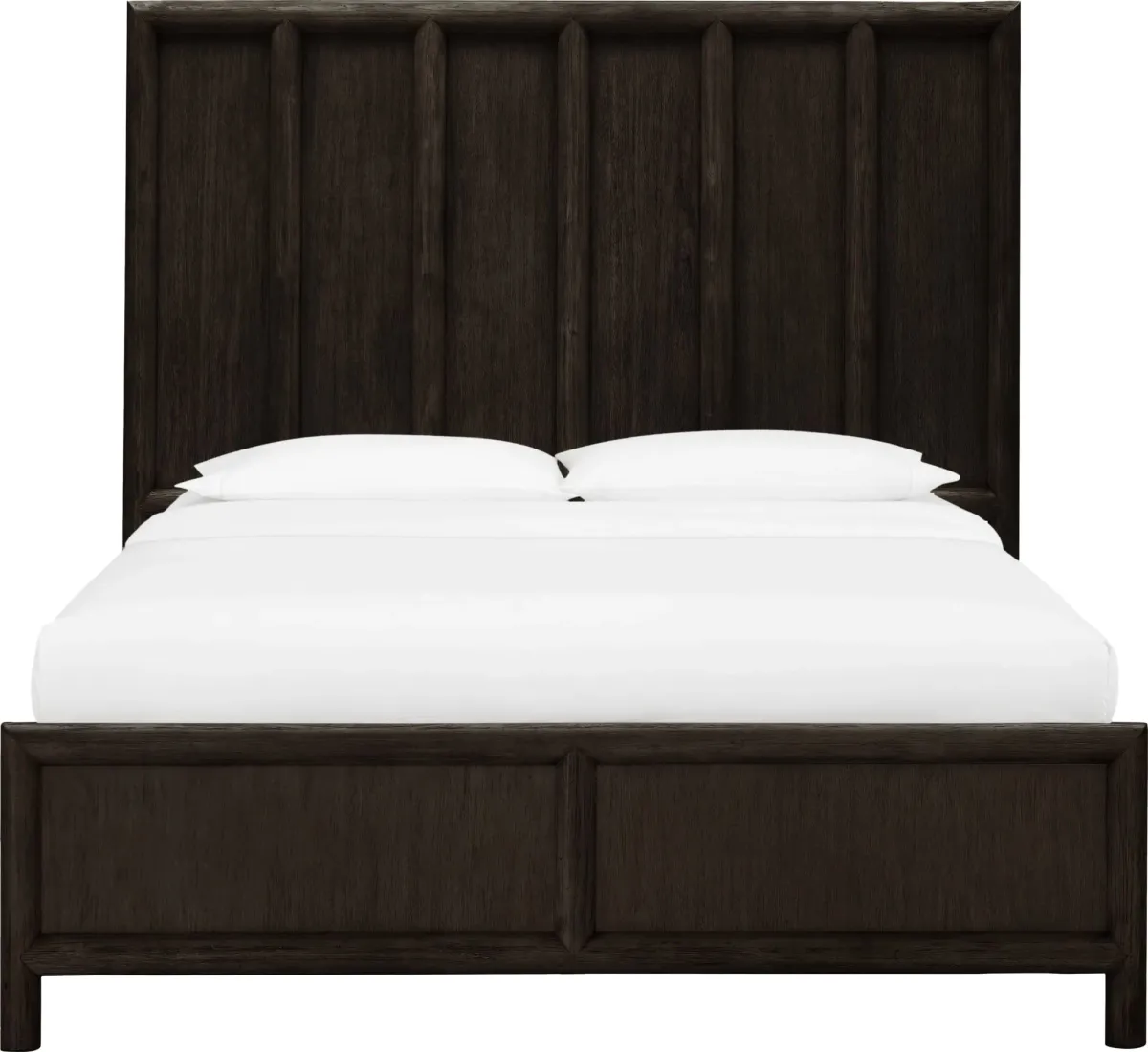 Dorsey Queen-size Wooden Panel Bed in Basalt Grey