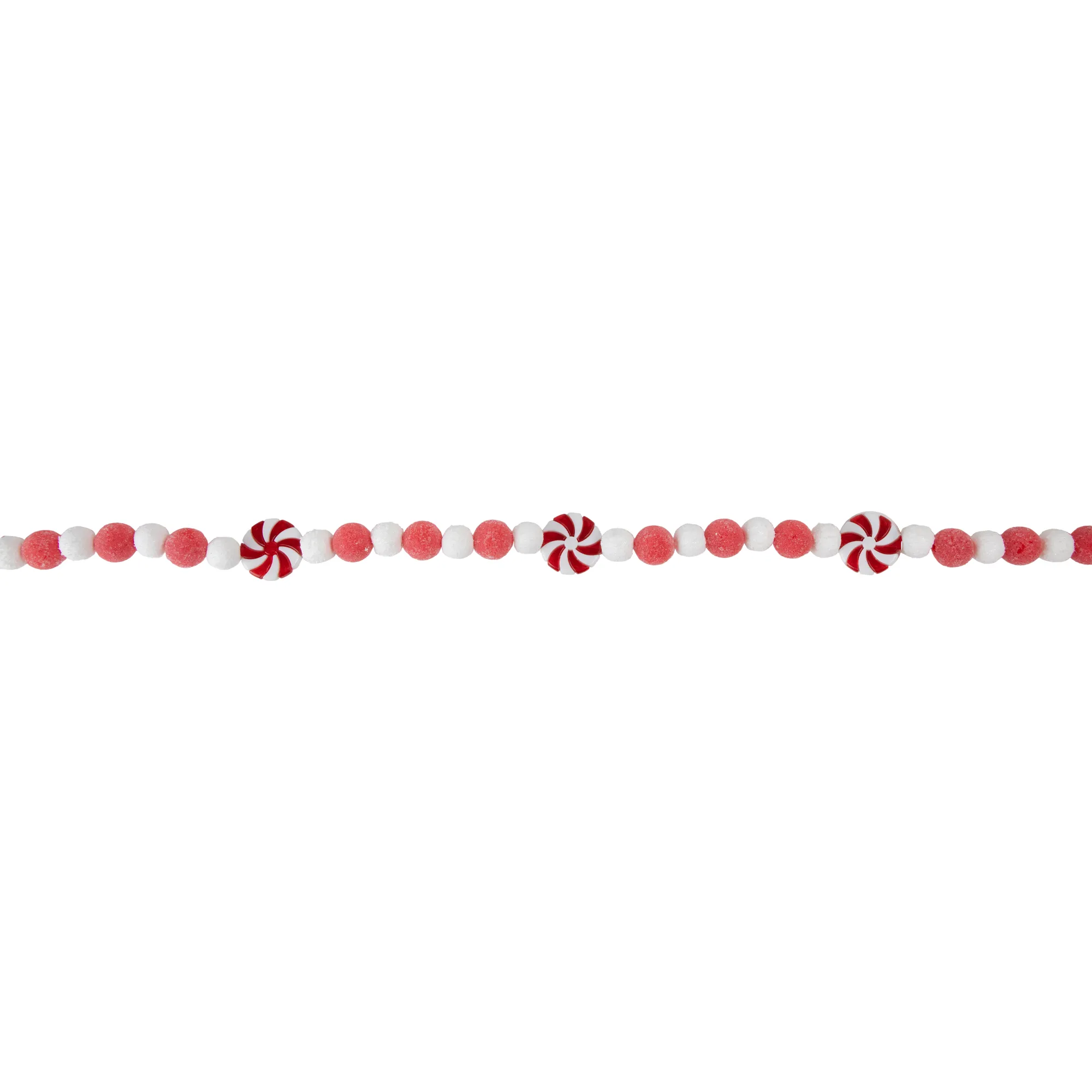 4' Peppermint Candy Beaded Christmas Garland - Unlit