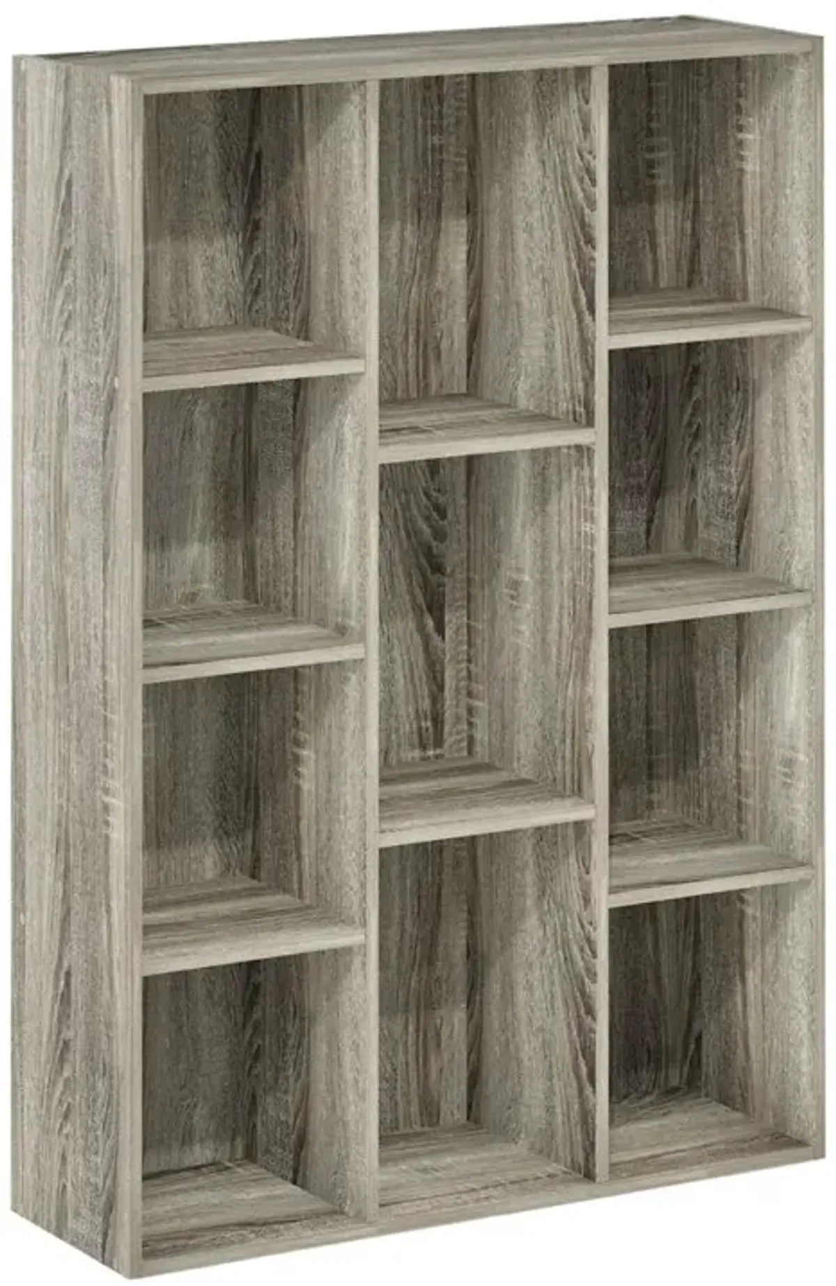 Luder 11-Cube Reversible Open Shelf Bookcase, French Oak