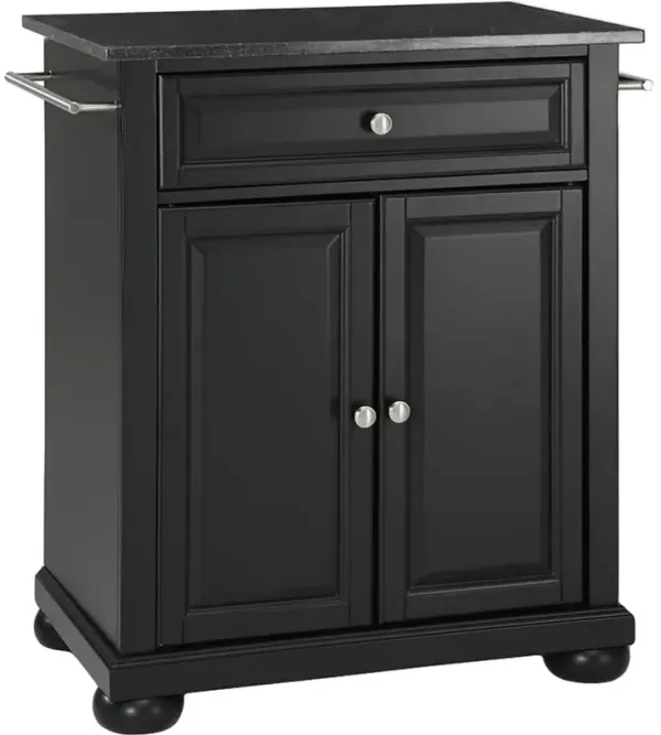 Alexandria Granite Top Portable Kitchen Island/Cart