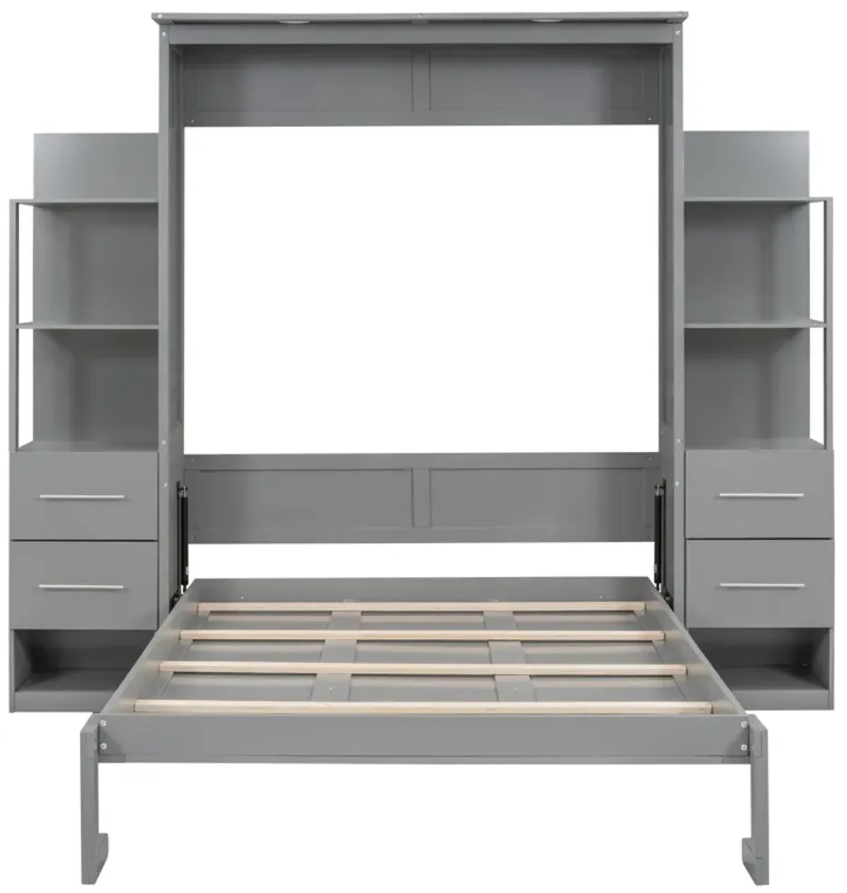 Merax Cabinet Murphy Bed  with LED Lights
