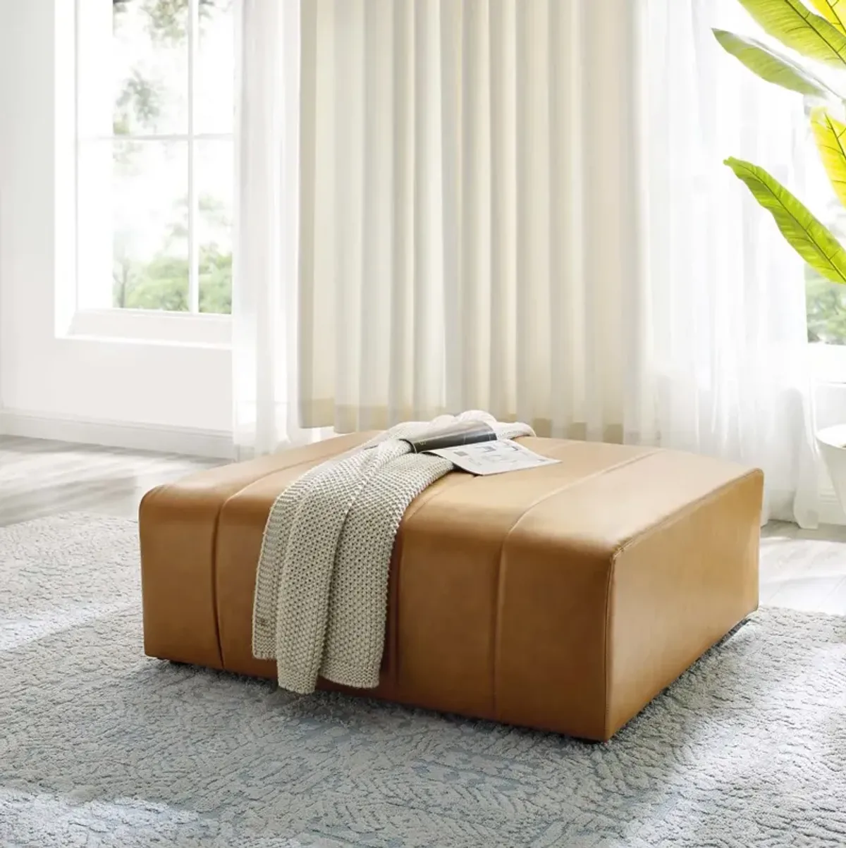 Bartlett Vegan Leather Ottoman Brown EEI-4401-TAN