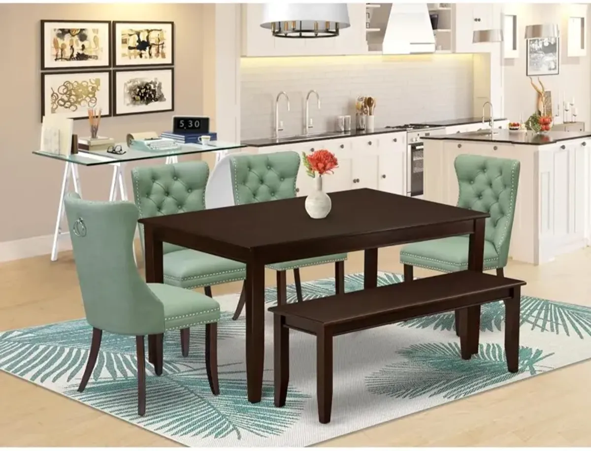 6 Piece Dining Room Table Set Consists of a Rectangle Kitchen Table