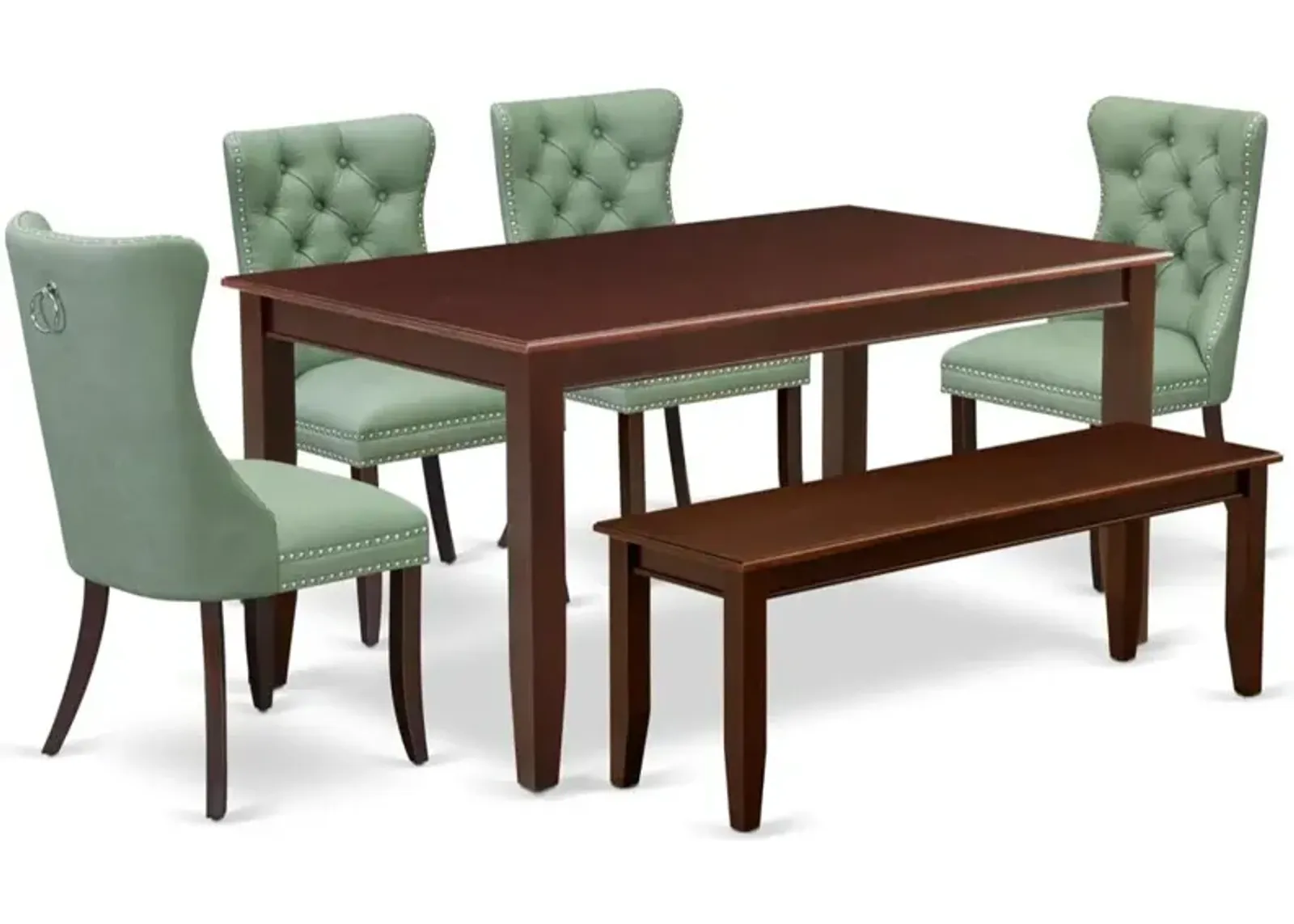 6 Piece Dining Room Table Set Consists of a Rectangle Kitchen Table