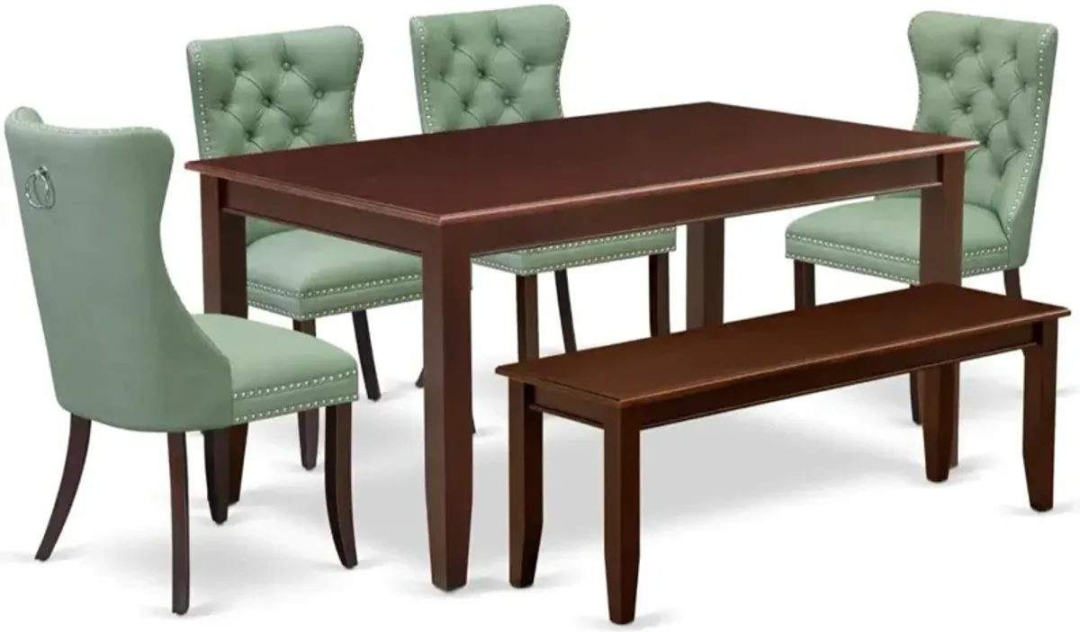 6 Piece Dining Room Table Set Consists of a Rectangle Kitchen Table