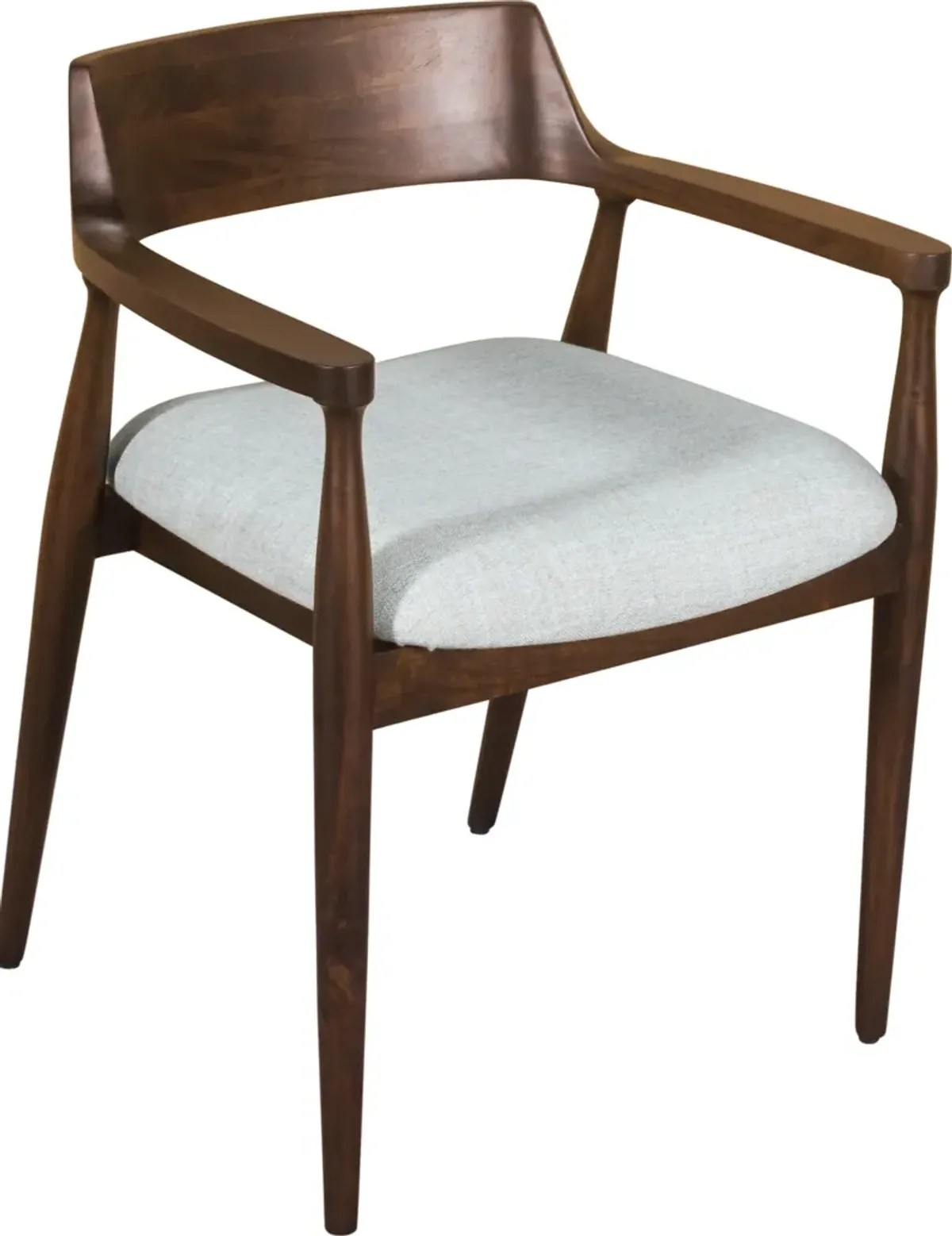 Amaroo Solid Mango Linen Upholstered Dining Arm Chair in Honey Date